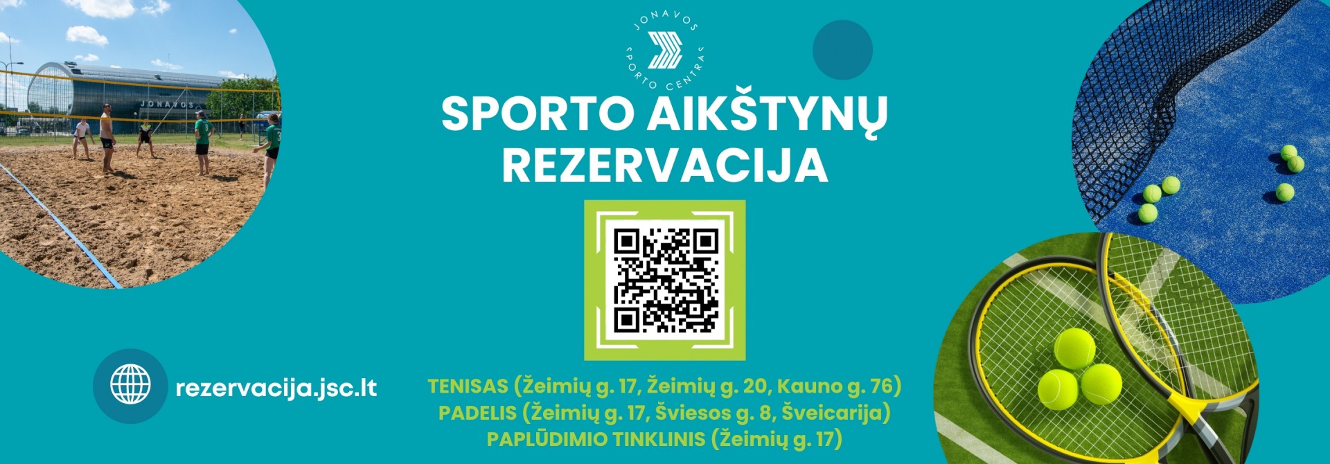 sporto aikštynų rezervacijos sistema